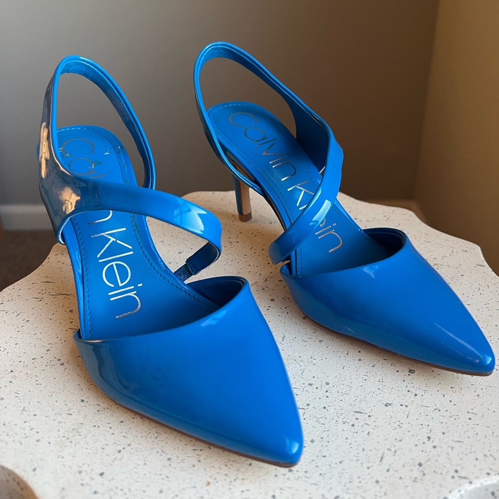 Calvin Klein  Blue Heels stylish and elegant size 5.5